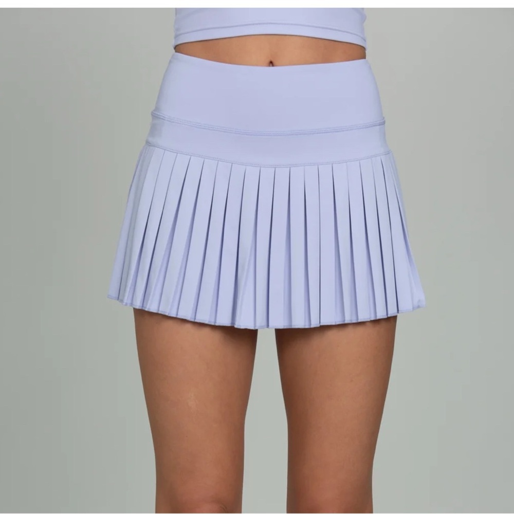 Gold Hinge Pleated Tennis Skirt - Dusty Rose